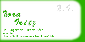 nora iritz business card